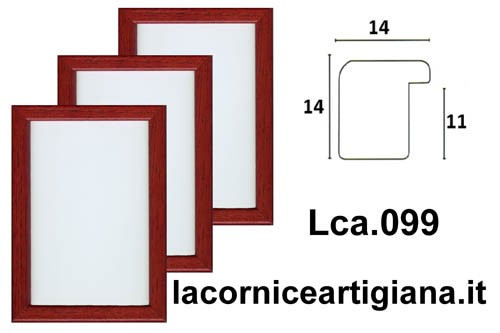 LCA.099 CORNICE 15X20 BOMBERINO MOGANO OPACO CON VETRO