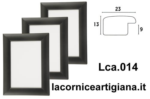 LCA.014 CORNICE 20X30 BOMBERINO NERO OPACO CON VETRO