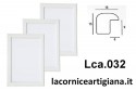 LCA.032 CORNICE 24x30 BOMBERINO BIANCO OPACO CON VETRO