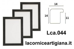 LCA.044 CORNICE 15X22 BOMBERINO NERO OPACO CON VETRO