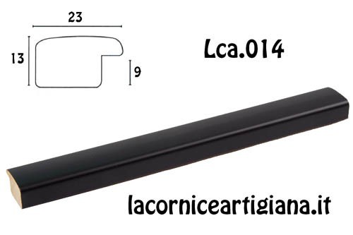 LCA.014 CORNICE 24X30 BOMBERINO NERO OPACO CON VETRO