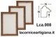 LCA.008 CORNICE 15X15 SAGOMATA NOCE FILO ORO CON VETRO