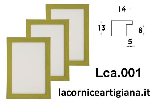 LCA.001 CORNICE 25X50 PIATTINA VERDE OPACO CON CRILEX