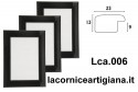 LCA.006 CORNICE 15X15 BOMBERINO NERO LUCIDO CON VETRO