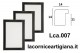 LCA.007 CORNICE 15X15 BOMBERINO NERO LUCIDO CON VETRO