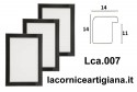 LCA.007 CORNICE 15X15 BOMBERINO NERO LUCIDO CON VETRO