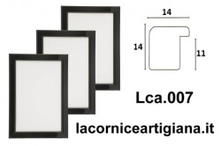 LCA.007 CORNICE 18X24 BOMBERINO NERO LUCIDO CON VETRO