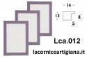 LCA.012 CORNICE 15X15 PIATTINA VIOLA OPACO CON VETRO