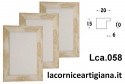 LCA.058 CORNICE 12X16 PIATTINA ORO SPAZZOLATO CON VETRO