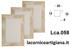 LCA.058 CORNICE 13X19 PIATTINA ORO SPAZZOLATO CON VETRO