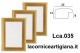 LCA.035 CORNICE 13X19 BOMBERINO ORO OPACO CON VETRO