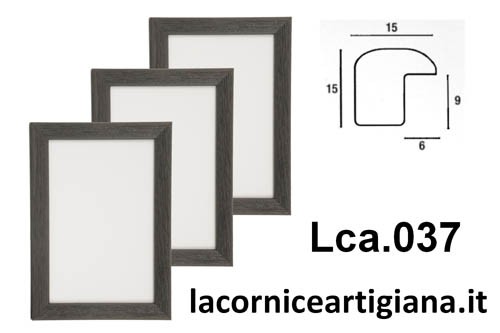 LCA.037 CORNICE 10X10 BOMBERINO NERO OPACO CON VETRO