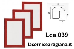 LCA.039 CORNICE 15X20 BOMBERINO ROSSO OPACO CON VETRO