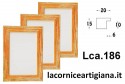 LCA.186 CORNICE 10X15 PIATTINA GIALLO SPAZZOLATO CON VETRO