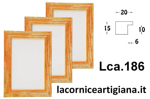 LCA.186 CORNICE 25X35 PIATTINA GIALLO SPAZZOLATO CON VETRO