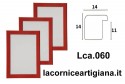 LCA.060 CORNICE 13X19 BOMBERINO ROSSO LUCIDO CON VETRO