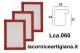 LCA.060 CORNICE 15X20 BOMBERINO ROSSO LUCIDO CON VETRO