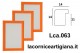 LCA.063 CORNICE 10X13 BOMBERINO ARANCIO LUCIDO CON VETRO