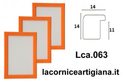 LCA.063 CORNICE 13X18 BOMBERINO ARANCIO LUCIDO CON VETRO