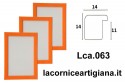 LCA.063 CORNICE 20X30 BOMBERINO ARANCIO LUCIDO CON VETRO
