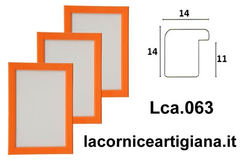 LCA.063 CORNICE 21X29,7 A4 BOMBERINO ARANCIO LUCIDO CON VETRO