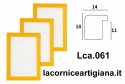 LCA.061 CORNICE 15X15 BOMBERINO GIALLO LUCIDO CON VETRO