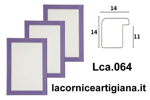 LCA.064 CORNICE 15X15 BOMBERINO VIOLA LUCIDO CON VETRO
