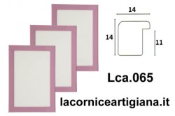 LCA.065 CORNICE 21X29,7 A4 BOMBERINO LILLA LUCIDO CON VETRO