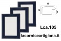LCA.105 CORNICE 20X20 BOMBERINO BLU LUCIDO CON VETRO