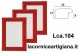 LCA.104 CORNICE 15X15 BOMBERINO ROSSO LUCIDO CON VETRO