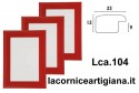 LCA.104 CORNICE 15X15 BOMBERINO ROSSO LUCIDO CON VETRO