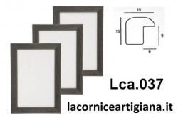 LCA.037 CORNICE 25X30 BOMBERINO NERO OPACO CON VETRO