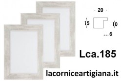 LCA.185 CORNICE 15X15 PIATTINA ARGENTO SPAZZOLATO CON VETRO