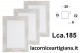 LCA.185 CORNICE 15X22 PIATTINA ARGENTO SPAZZOLATO CON VETRO