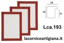LCA.193 CORNICE 12X18 PIATTINA ROSSO OPACO CON VETRO