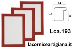 LCA.193 CORNICE 13X17 PIATTINA ROSSO OPACO CON VETRO