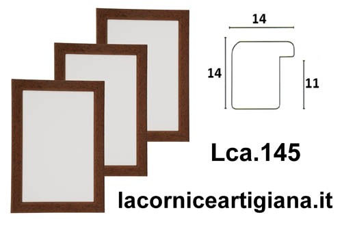 LCA.145 CORNICE 29,7X42 A3 BOMBERINO NOCE OPACO CON VETRO