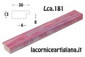 LCA.181 CORNICE 20X27 PIATTINA ROSSO SPAZZOLATO CON VETRO