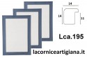 LCA.195 CORNICE 18X27 PIATTINA AZZURRO OPACO CON VETRO
