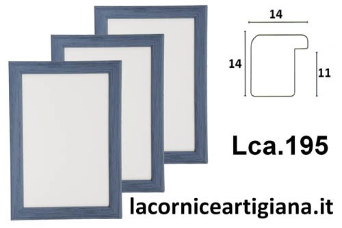 LCA.195 CORNICE 24X32 PIATTINA AZZURRO OPACO CON VETRO