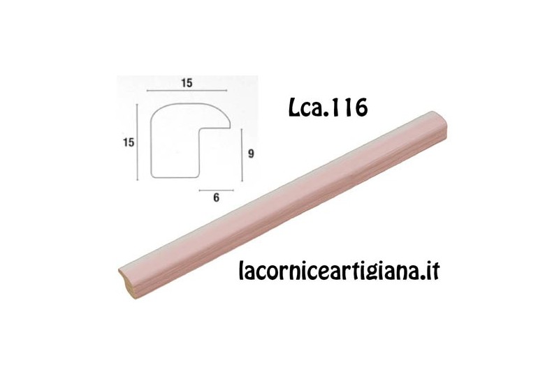 LCA.116 CORNICE 30X60 BOMBERINO ROSA E BIANCO CON CRILEX - La Cornice  Artigiana