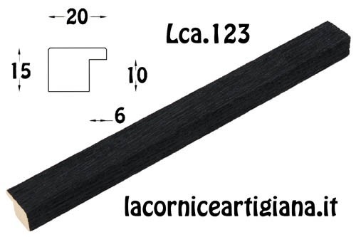 LCA.123 CORNICE 35,3X50 B3 PIATTINA NERO OPACO CON CRILEX