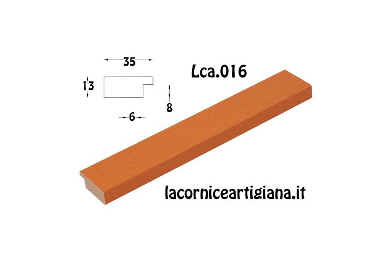LCA.016 CORNICE 50X100 PIATTINA ARANCIO OPACO CON CRILEX - La Cornice  Artigiana