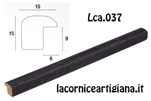 LCA.037 CORNICE 12X12 BOMBERINO NERO OPACO CON VETRO