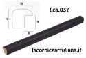 LCA.037 CORNICE 12X12 BOMBERINO NERO OPACO CON VETRO