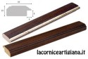 LCA.172 CORNICE 10X10 PIATTINA NOCE FILO ORO CON VETRO