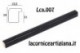 LCA.007 CORNICE 14,8X21 A5 BOMBERINO NERO LUCIDO CON VETRO