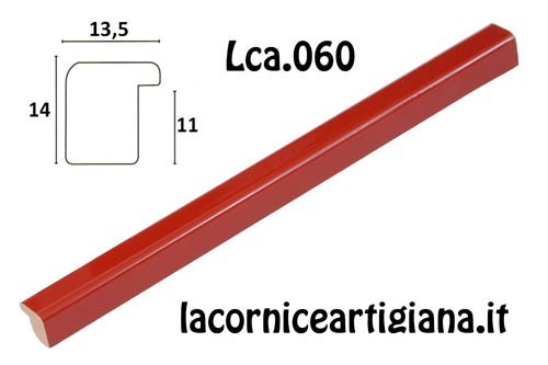 LCA.060 CORNICE 15X22 BOMBERINO ROSSO LUCIDO CON VETRO - La Cornice  Artigiana