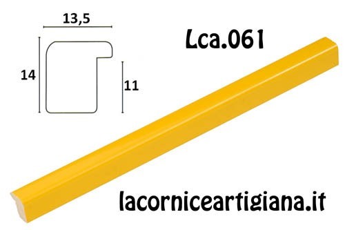 LCA.061 CORNICE 20X27 BOMBERINO GIALLO LUCIDO CON VETRO