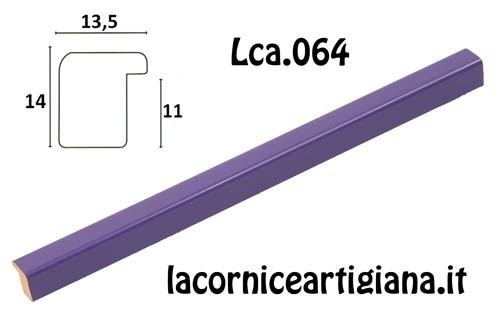LCA.064 CORNICE 12X16 BOMBERINO VIOLA LUCIDO CON VETRO
